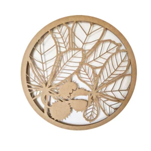 Chestnut Round Wall Deco