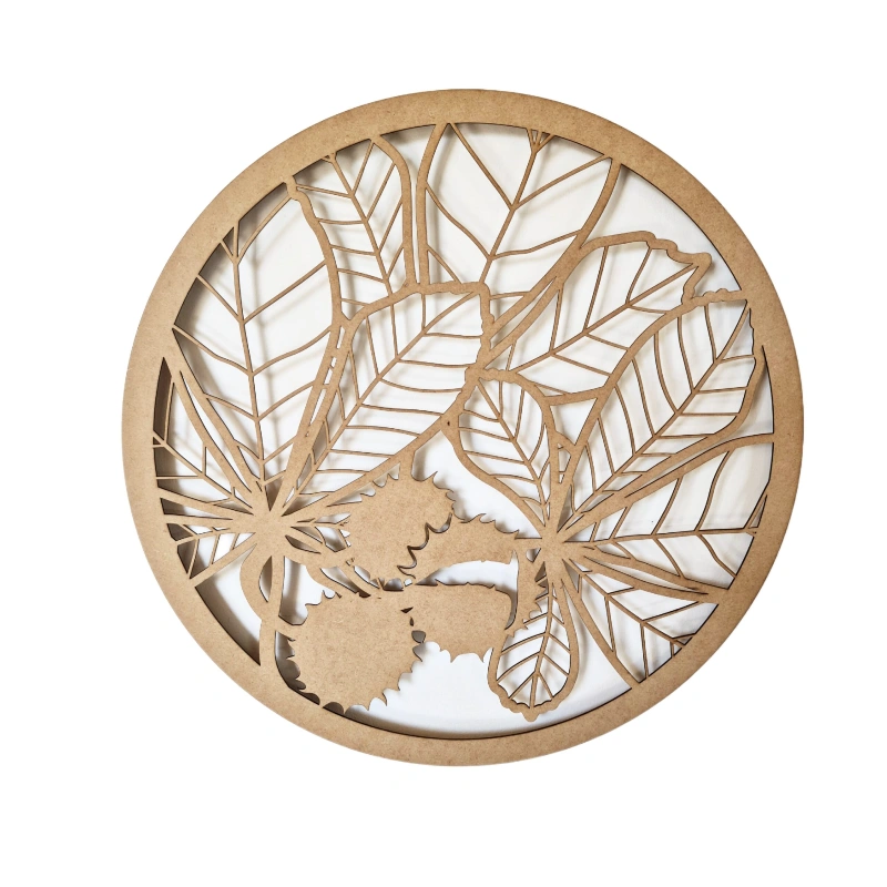 Chestnut Round Wall Deco